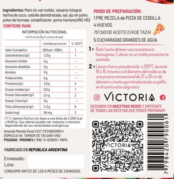 Pre mezcla de Pizza de Cebolla - Image 4
